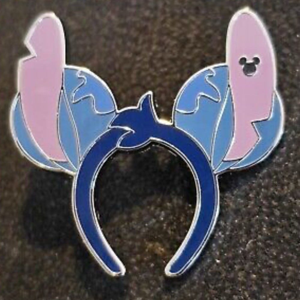 Blue and Pink Mouse Ears Pin